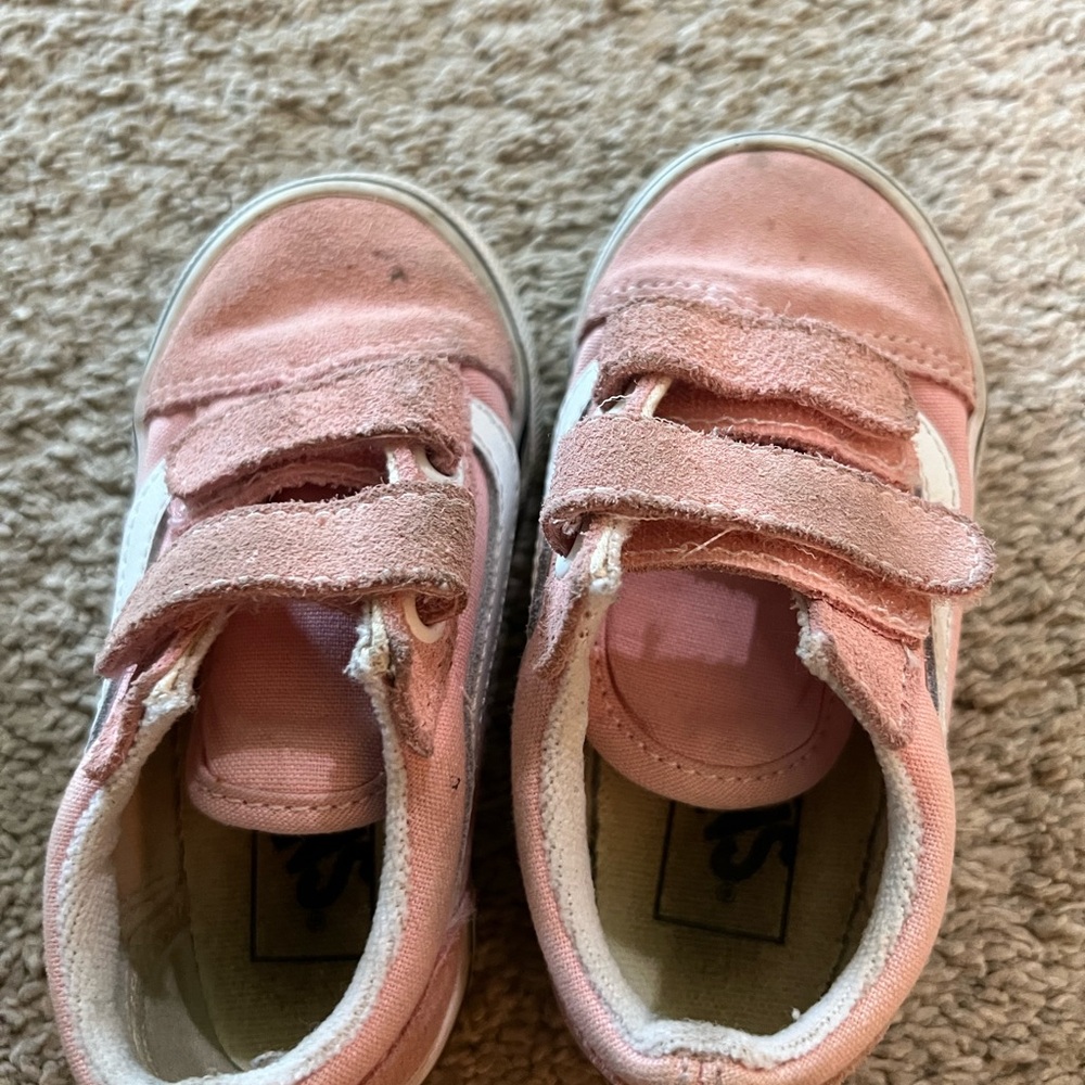 Toddler Pink Velcro Vans
